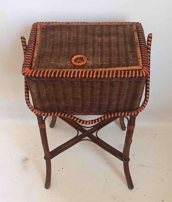 Image 1 of Rieten arbeider jaren 50 Hoogte 72,5 cm