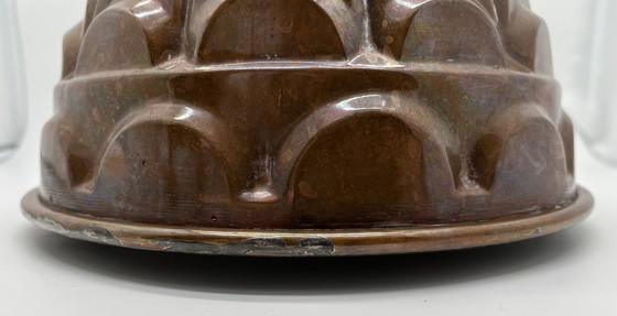 Image 1 of Antique Copper Cake Mold – Ø 25 cm | Vintage Kitchen Object