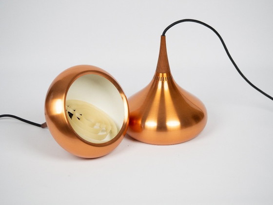 Image 1 of Coppia di 2 lampade a sospensione vintage danesi Orient di jo Hammerborg, Fog og Morup, 1963