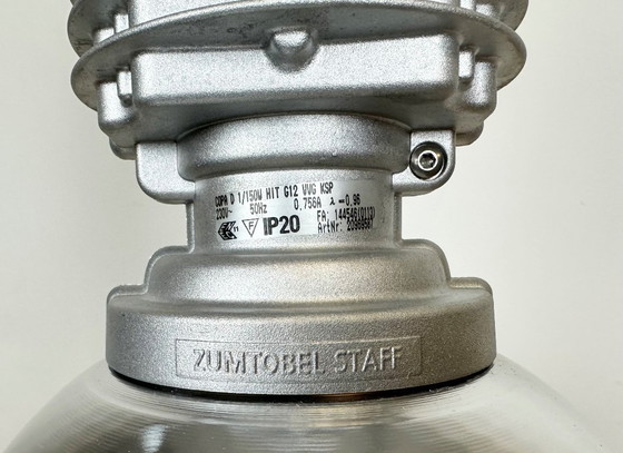 Image 1 of Industrielle Pendelleuchte mit Glasabdeckung von Charles Keller für Zumtobel, 1990er Jahre