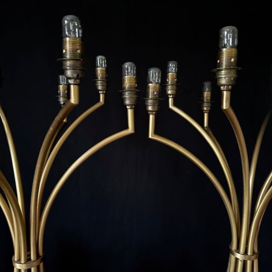 Image 1 of Paire de très grandes lampes candélabre 118 cm