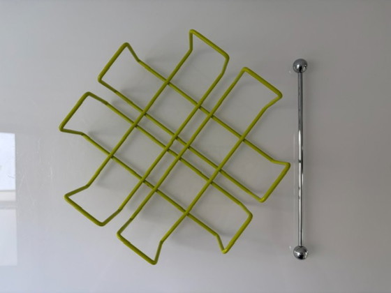 Porte-serviettes Design Rétro Vert Citron Acier Fil – Accessoires de table (photo 11 of 20)
