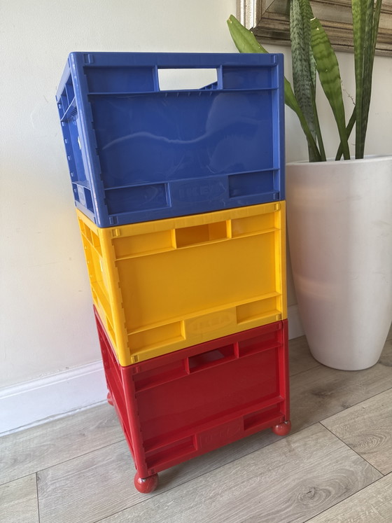 Vintage IKEA MÅRD Opbergboxen – Set Van 5 – Armadi contenitori, Plastic (photo 14 of 14)