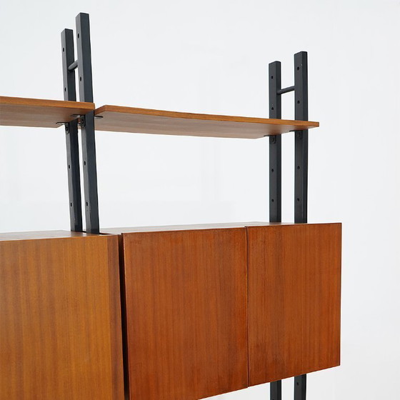 Image 1 of Modular bookcase with wooden uprights, 1950s