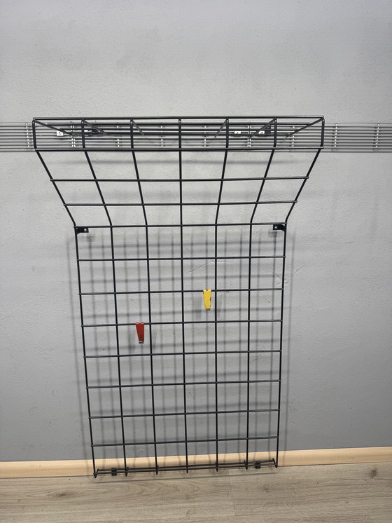 Image 1 of Vintage pilastro metalen wandkapstok met hoedenplank