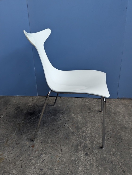 Sedia Vintage Delfy - design Gino Carollo per Ciacci Kreaty – Sedie da pranzo, Cromo, Plastica (photo 3 of 8)