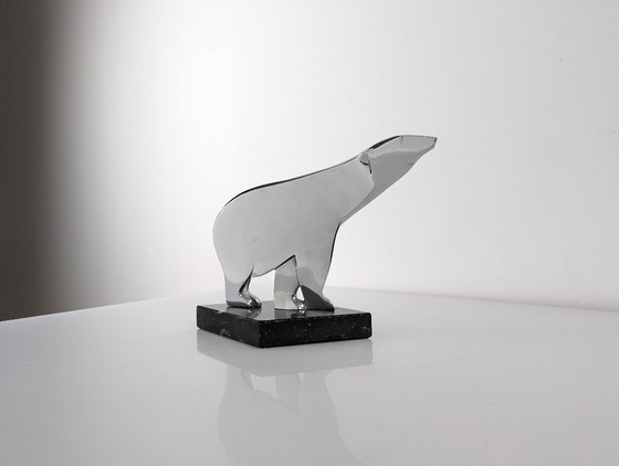 Image 1 of Art Deco Polar Bear Sculpture by Karl Hagenauer, Austria, 1920s