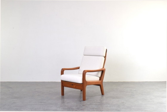 Image 1 of Set van 2 Deense teakhouten loungestoelen uit het midden van de 20e eeuw, ontworpen door Juul Kristensen, jaren 60.