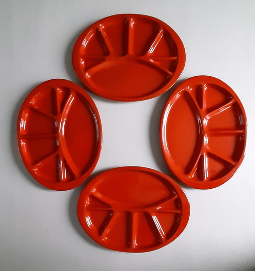 4 keramiek borden Jasba Germany '60