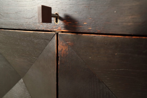 Jean Batenburg for MI Credenza Brutalista in Rovere Ebanizzato, Belgio, Anni '60 – Credenze, Wood (photo 14 of 17)