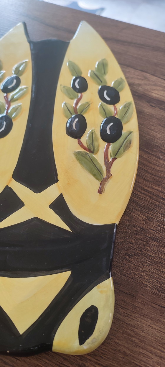 Image 1 of Dessous de plat cigale en céramique signé NEM