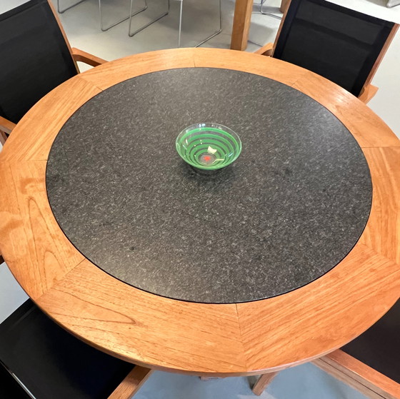 Image 1 of Manutti 15745 garden table - Ø130 with Siena garden chair (set of 4)