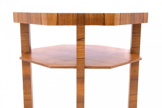 Image 1 of Art Deco round table, Poland, 1950s.