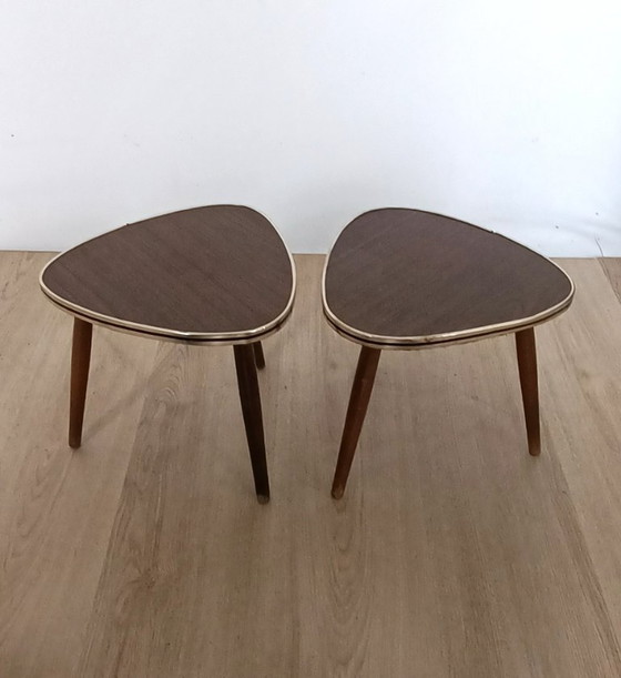Image 1 of Conjunto de dos mesas auxiliares de los años cincuenta