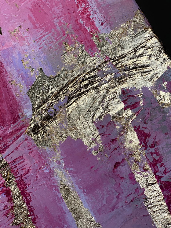 Image 1 of Acrylverfschilderij, "Gouden Horizon"