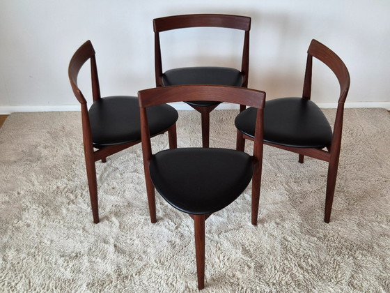 Roundette Teak Extendable Dining Set by Hans Olsen for Frem Røjle, Denmark 1960s – Wood, Skai (photo 24 of 29)