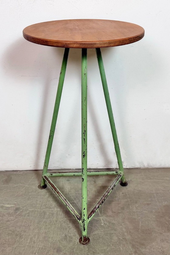 Image 1 of Green Industrial Workshop Stool, 1960s
