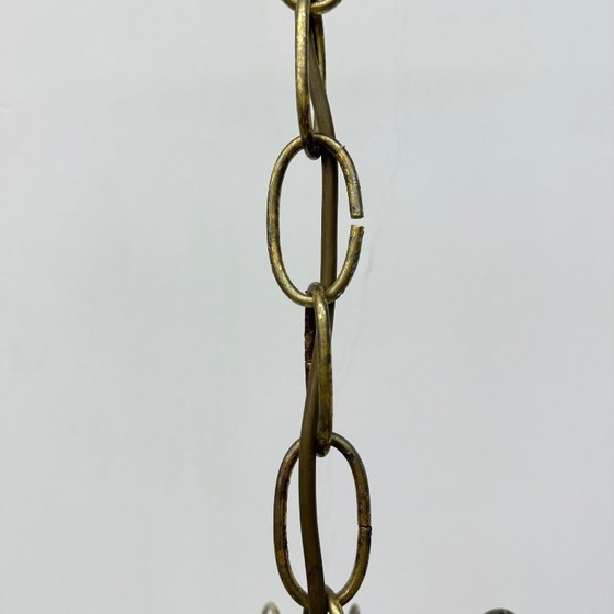 Image 1 of Mid Century Design Murano-Bernsteinglas-Tropfenleuchter, 1970er Jahre