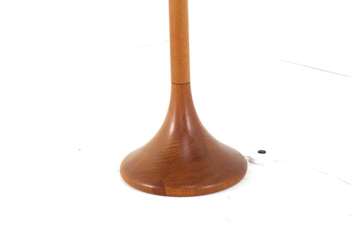 Dyrlund floor lamp solid teak wood vintage