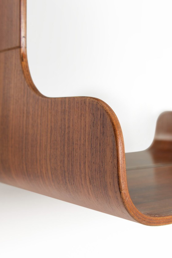 Image 1 of Mid-century wall mirror with shelf