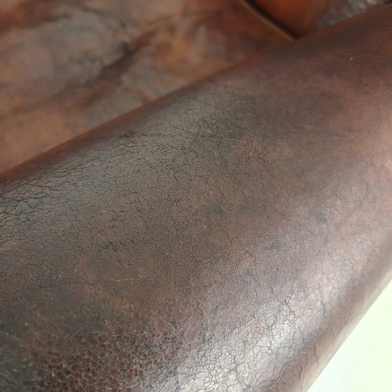 Image 1 of Poltrona da club per gentiluomini in stile Art Déco in pelle