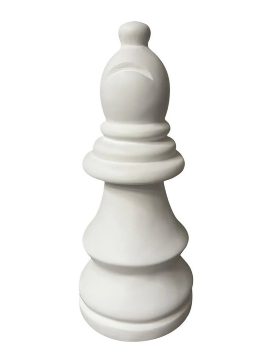Image 1 of Escultura de fibra de vidrio - Juego de ajedrez - Negro, blanco