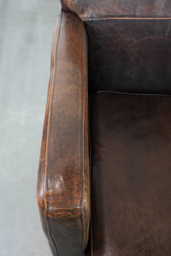 Image 1 of 2 eleganti poltrone di design in pelle di pecora con splendidi colori intensi e un design senza tempo