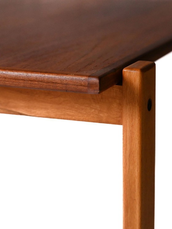 Image 1 of Pair of Vintage Scandinavian Nesting Tables in Teak and Beech