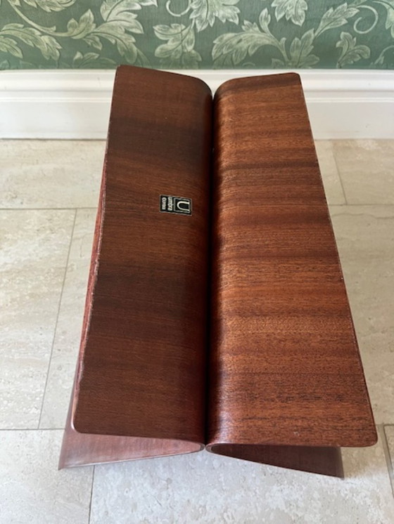 Image 1 of Vintage Umbra Magazine Rack in Bent Wood – Scandinavian Design 1980s