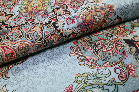 Image 1 of Handgemaakt Oosters tafelkleed, zeer fijn vervaardigd van zijden draden, 100 x 100 cm