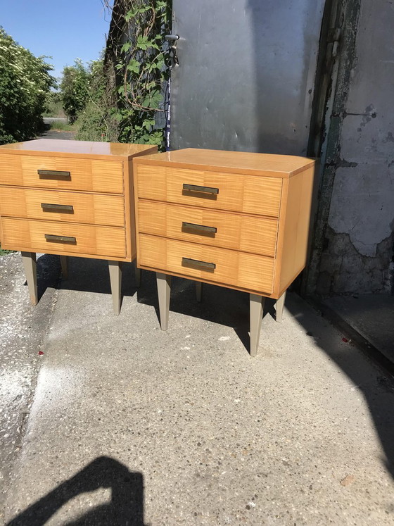 Comodini Mid-Century, anni '50, Set di 2 – Mid Century Modern (photo 7 of 10)