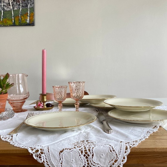 Image 1 of 6 piatti da portata antichi in porcellana di Limoges, ex Fabbrica Reale