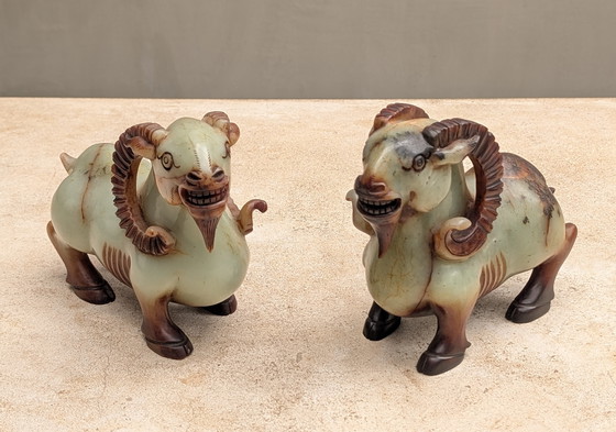 Image 1 of Set unico di capre cinesi di giada