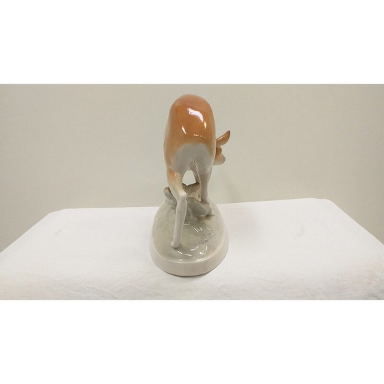 Image 1 of Vintage Doe porcelain statue, Czechoslovakia 1960s