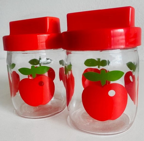 Image 1 of Set di barattoli vintage Gulf per la conservazione delle mele 1970