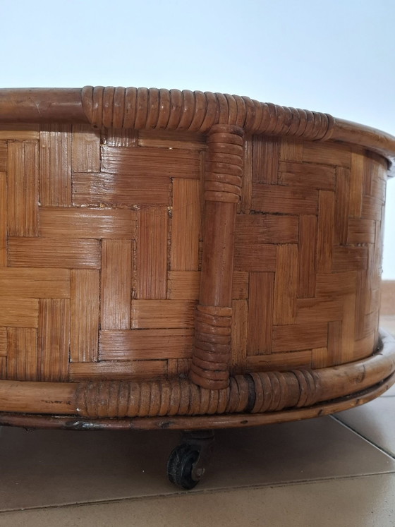 Bambus Pflanzentisch 80er Jahre, Holz, Braun (Foto 4 von 7)