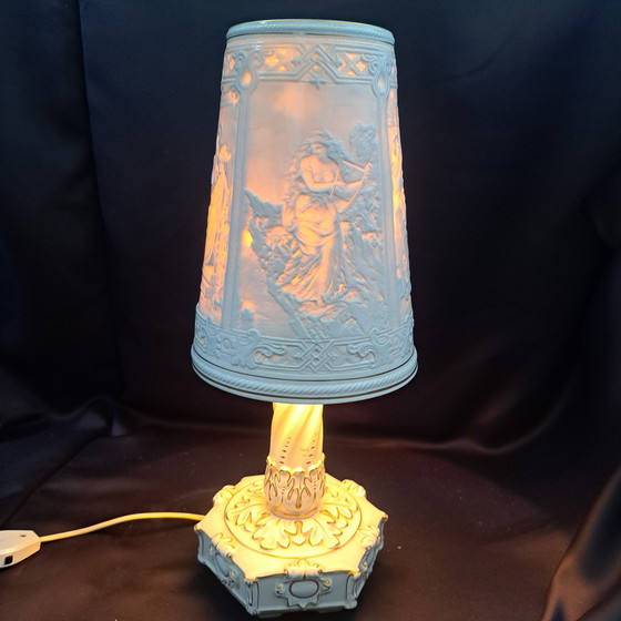 Image 1 of Exclusive Porcelain Table Lamp by Royal KPM Bavaria, Handpainted, approx. 49 cm High