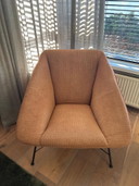 Jess Design fauteuil in roestkleur, 2 stuks!