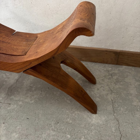 Gesneden houten kruk – Krukjes, Wood (photo 3 of 5)