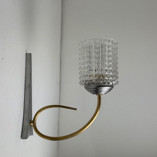 Par de apliques de pared antiguos de los años 50. – wandlampen, Glass (photo 2 of 10)