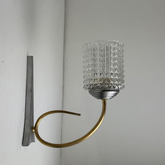 Par de apliques de pared antiguos de los años 50. – Glass (photo 2 of 10)