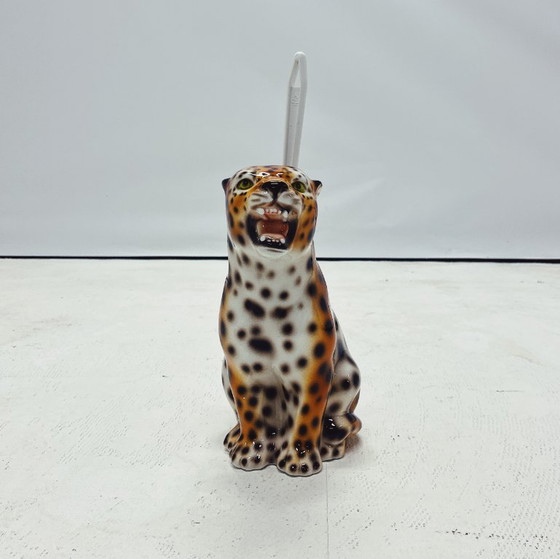 Leopard Toilet Brush Holder Ceramic – Ceramiche Boxer, Decorative Objects (photo 3 of 7)