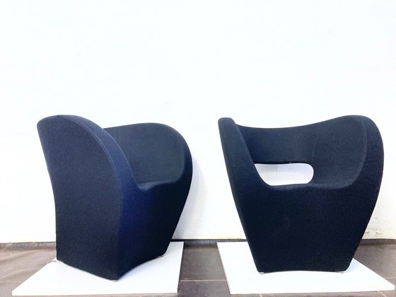 Image 1 of 2 Victoria & Albert armchairs in black, designed by Ron Arad for Moroso