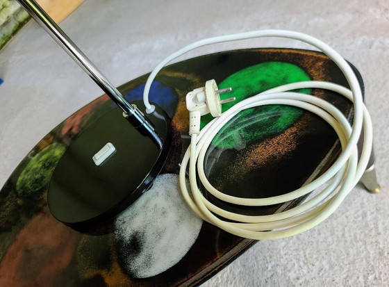 Image 1 of Großer 60er Jahre Aluminor Eyeball - restauriert rot glitzernd Pop Space Age