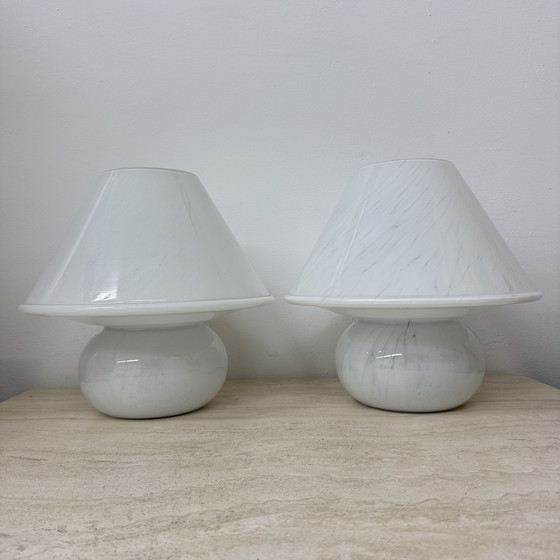 Image 1 of Limburg Glashütte Glass Table Lamp Mushroom, 1970's