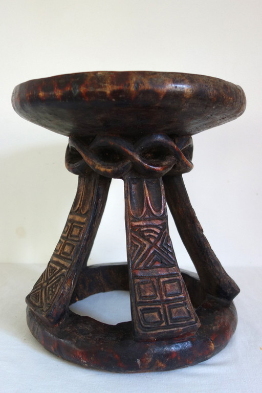 Tabouret tribal aficain vintage