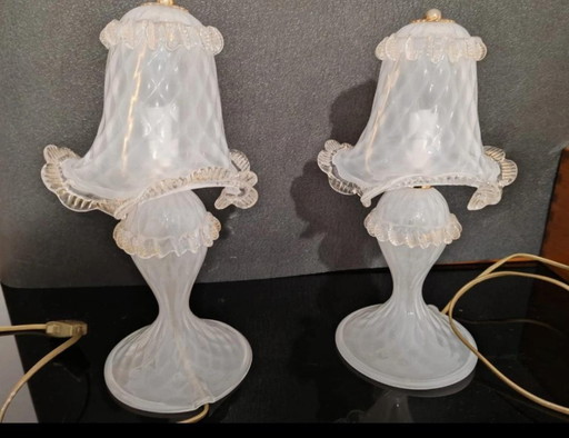 set de lampes  de Murano champignon