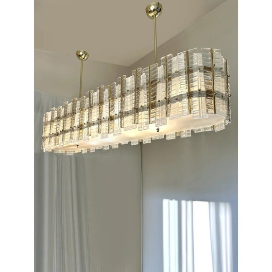 Image 1 of Luxuriöser, moderner italienischer Kronleuchter aus Muranoglas in Gold von Simoeng