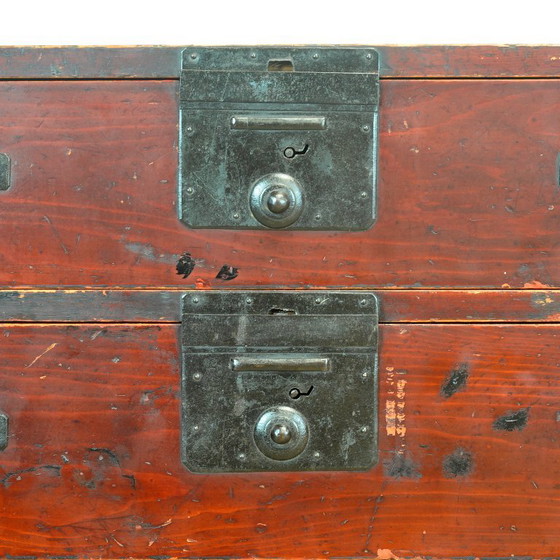 Japanese Tansu chest of drawers, circa 1890, Iron, Wood, Black (photo 11 of 16)