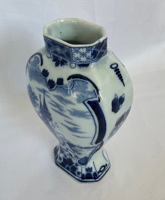 Image 1 of Mooie Porseleinen Vaas En Wandbord Met Landschap Decor